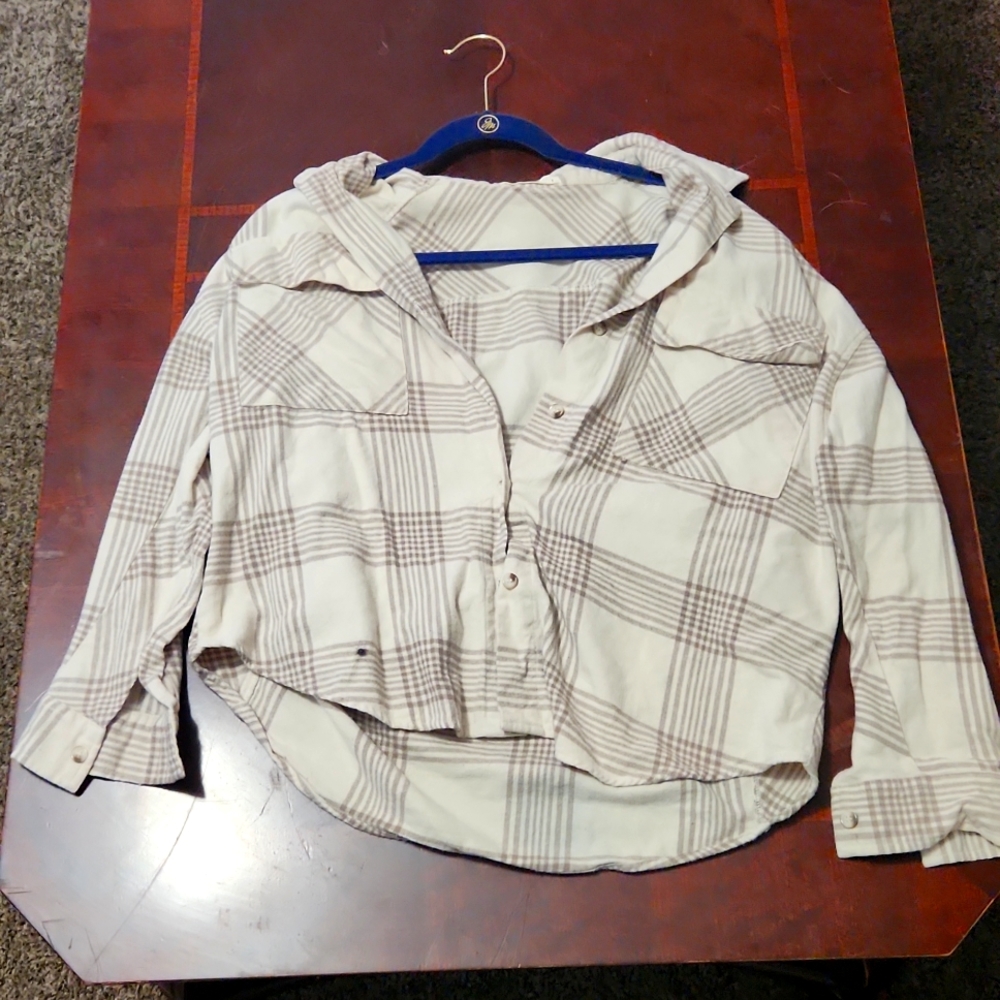 Pale Pink & Gray Flannel